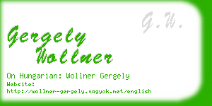 gergely wollner business card